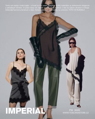 ✨ Nová kolekcia jeseň/zima v Toscana Store je tu s ďalšími novinkami! ✨ Tieto nové kúsky od značky Imperial, ktorú už...